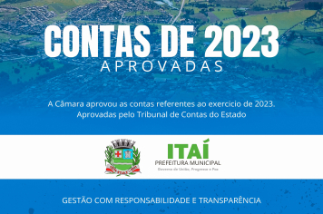 Câmara Municipal de Itaí aprova contas da Administração referentes ao exercício de 2023
