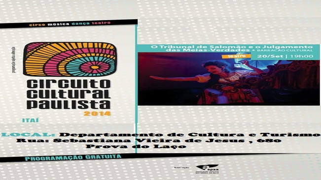 Sábado tem teatro em Itaí