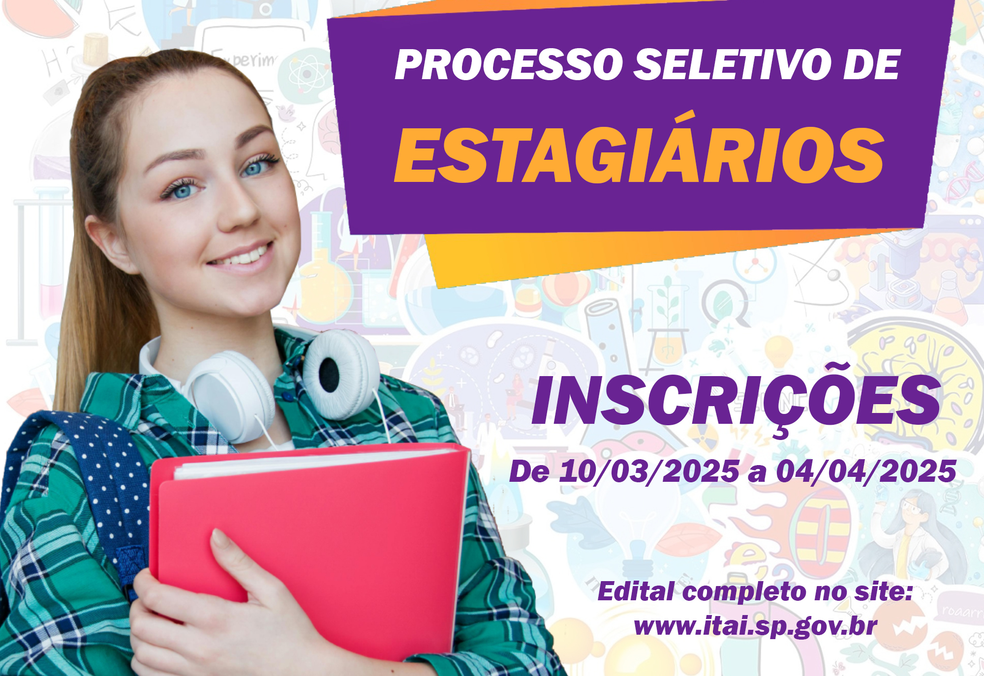 Prefeitura de Itaí divulga edital para processo seletivo de estagiários